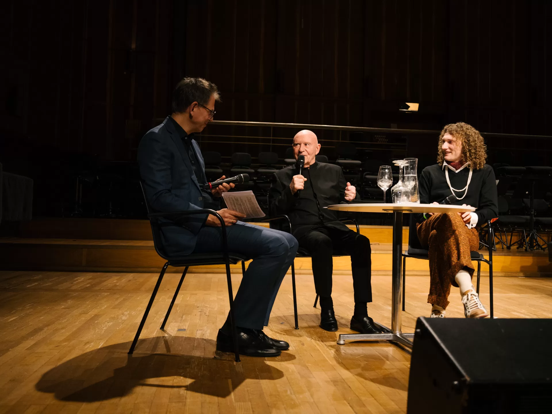 Prof. Florian Hölscher und Konrad Amrhein im Gespräch mit Christoph Eschenbach