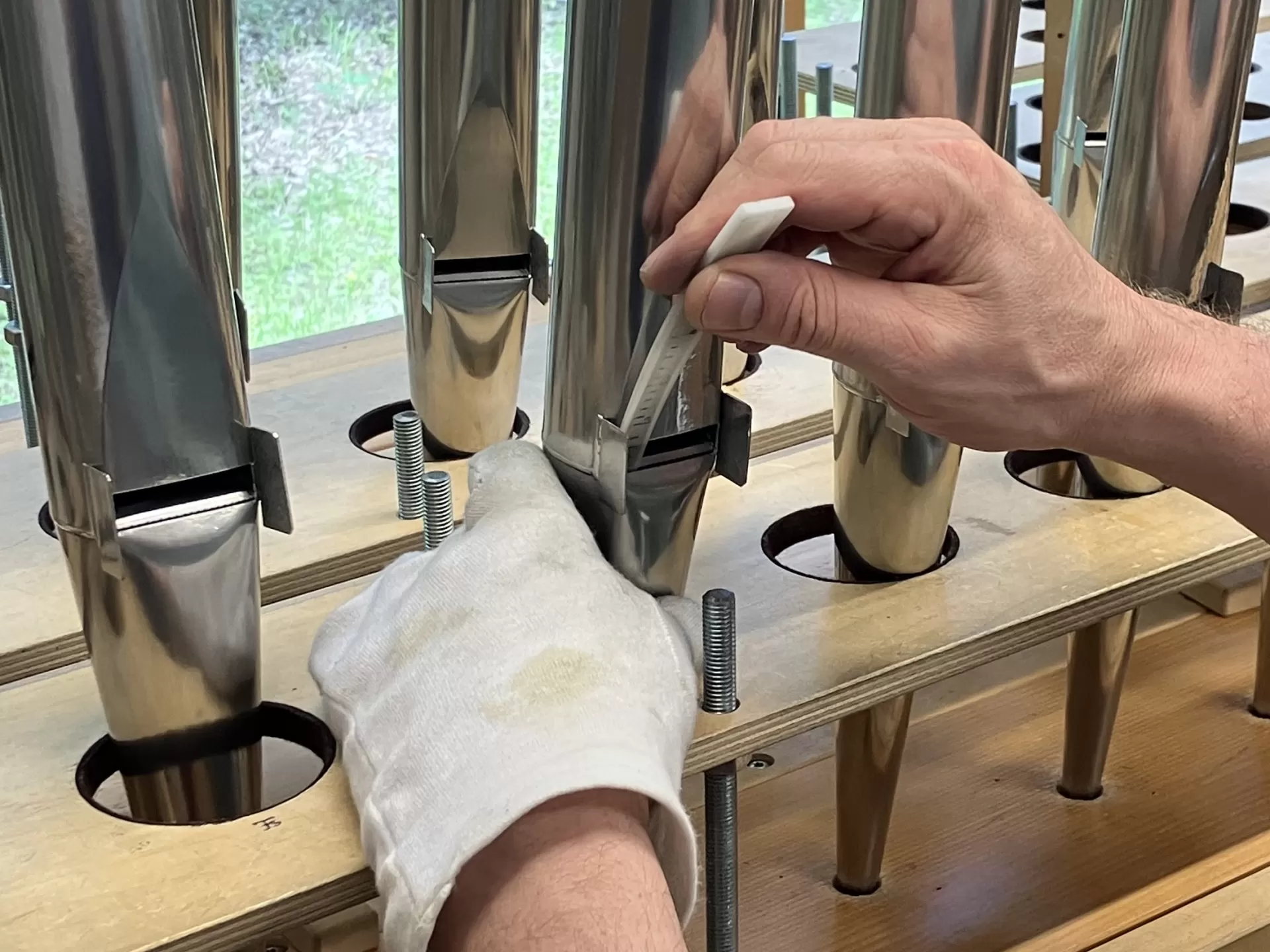 Nahaufnahme der Vorintonation einer Pfeife