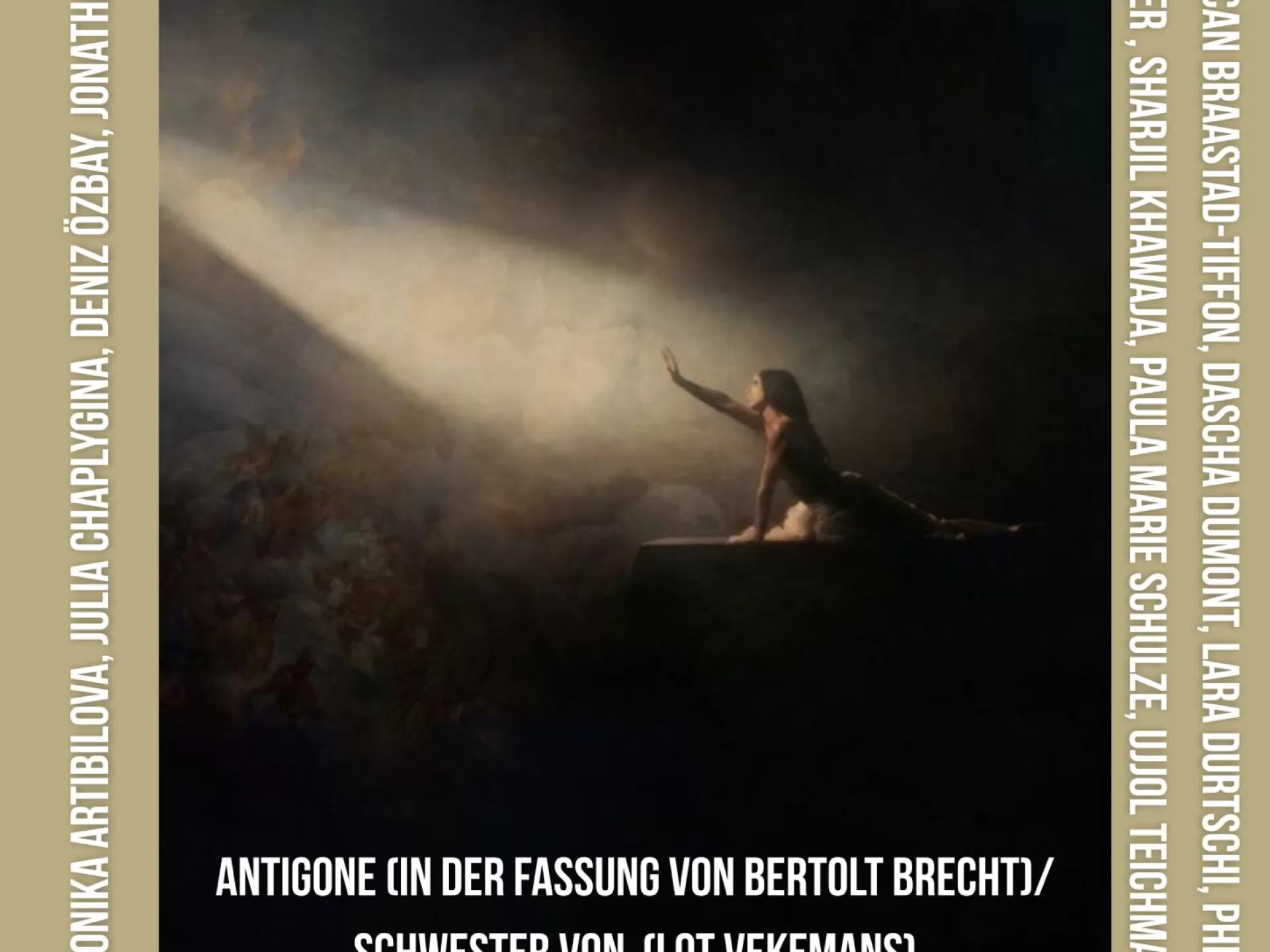 Plakat mit Gemälde der Antigone.