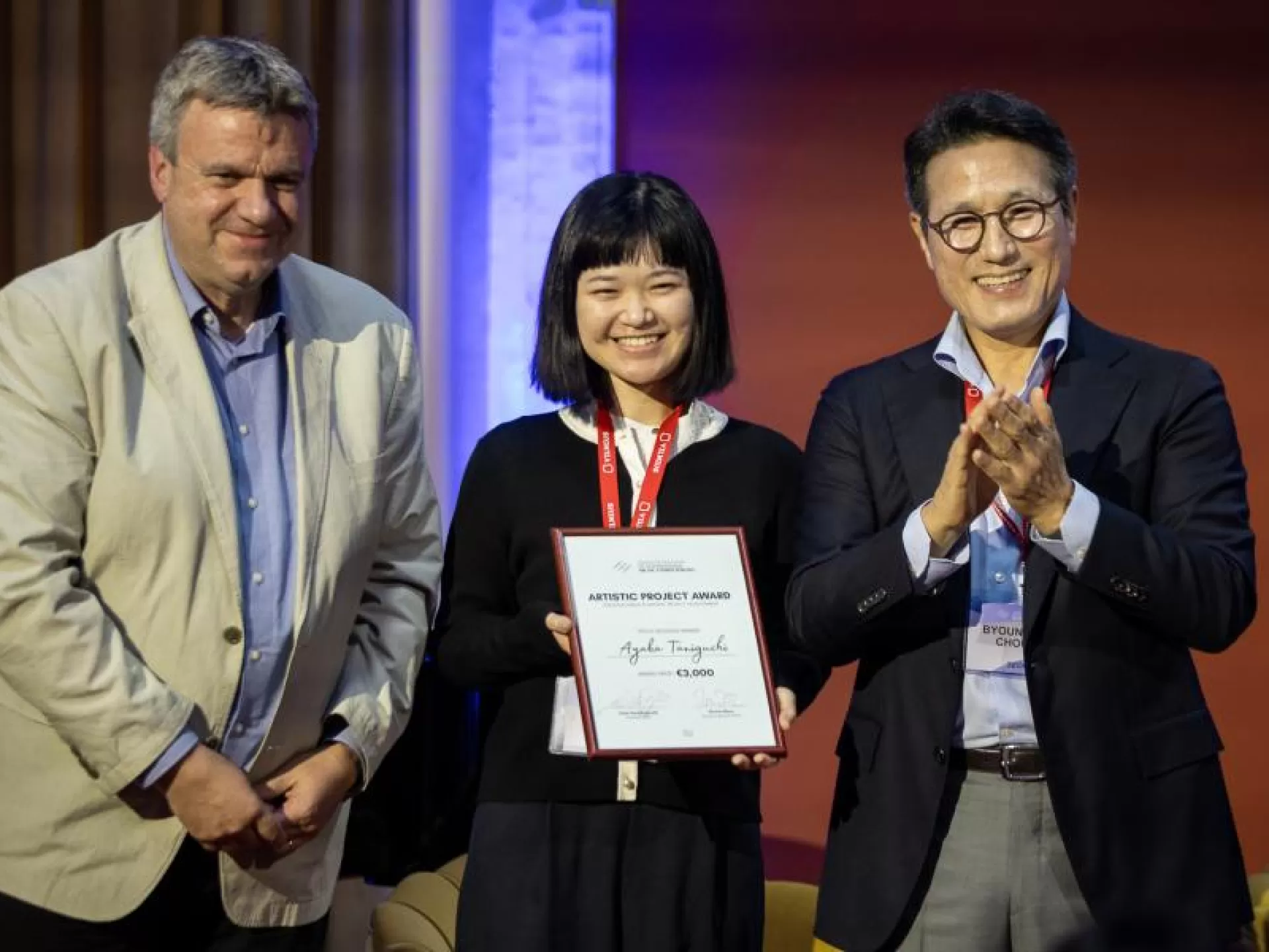 Ayaka Taniguchi bei der Preisverleihung des WFIMC