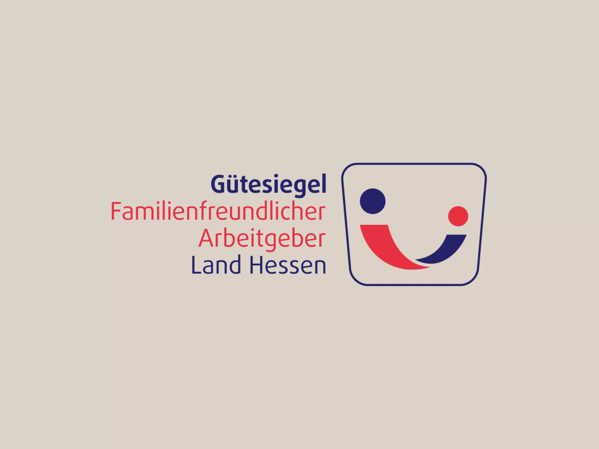 Logo des Gütesiegels Familienfreundlicher Arbeitgeber Land Hessen