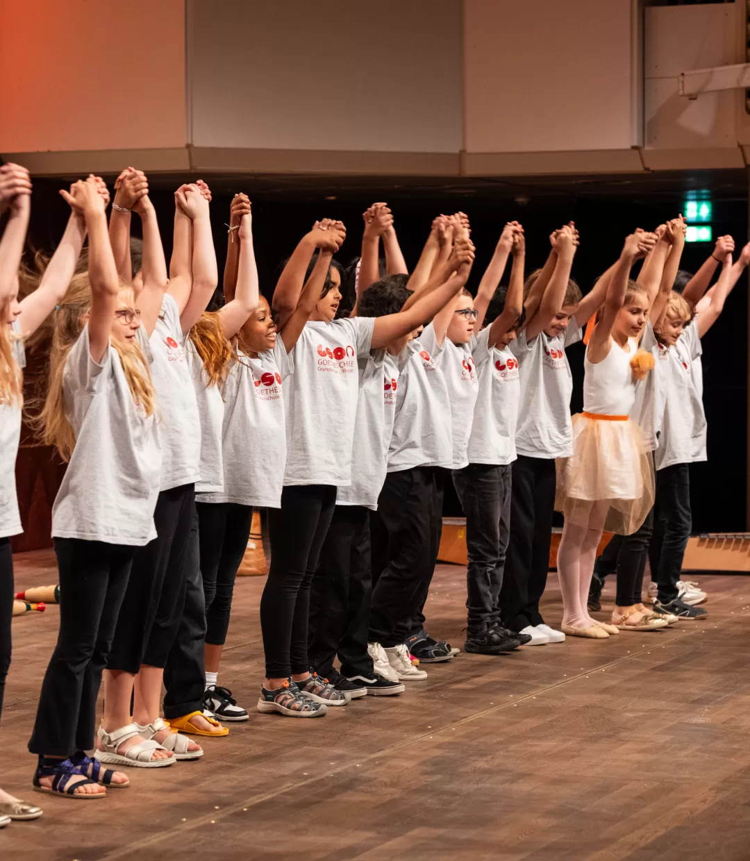 Aufritt einer Schulklasse