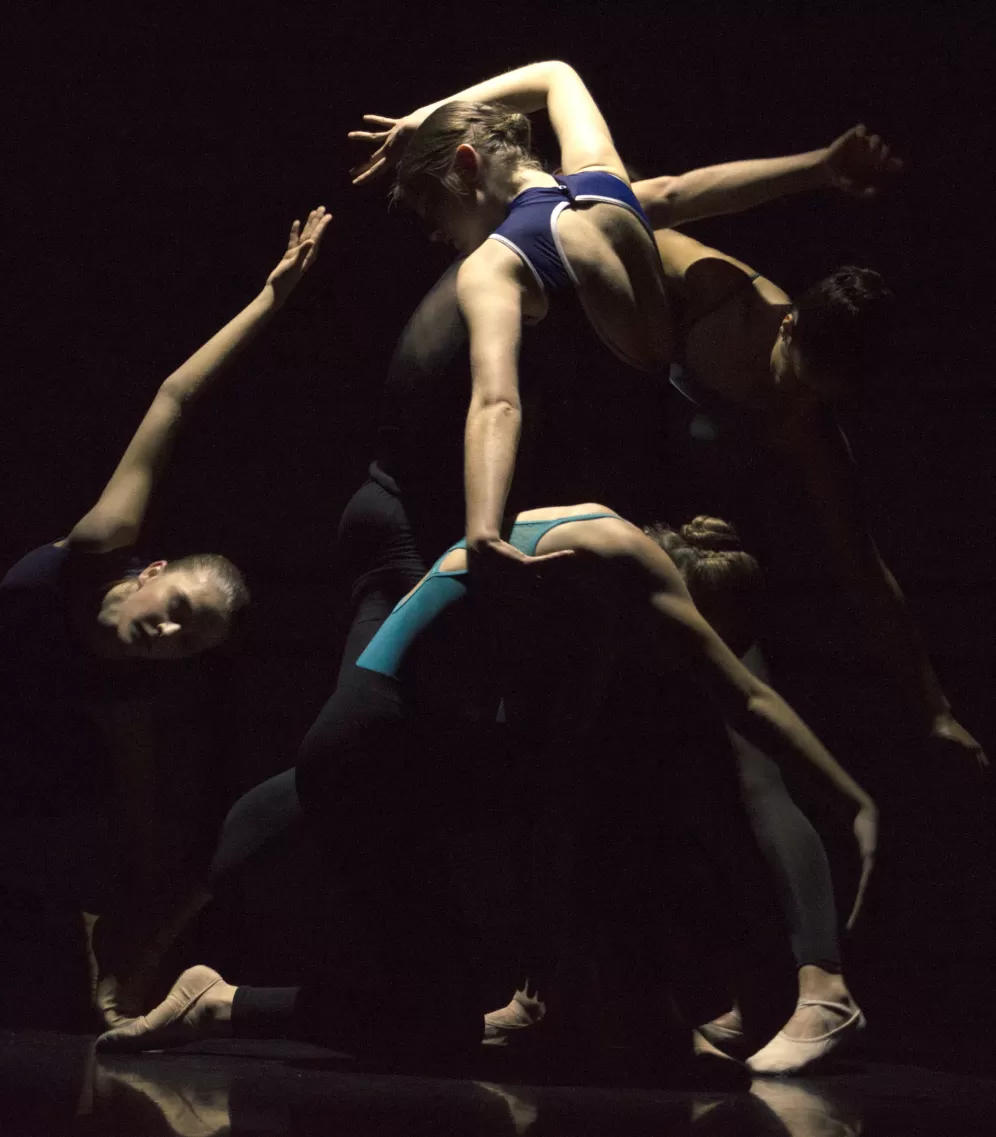 Group of people in a clump