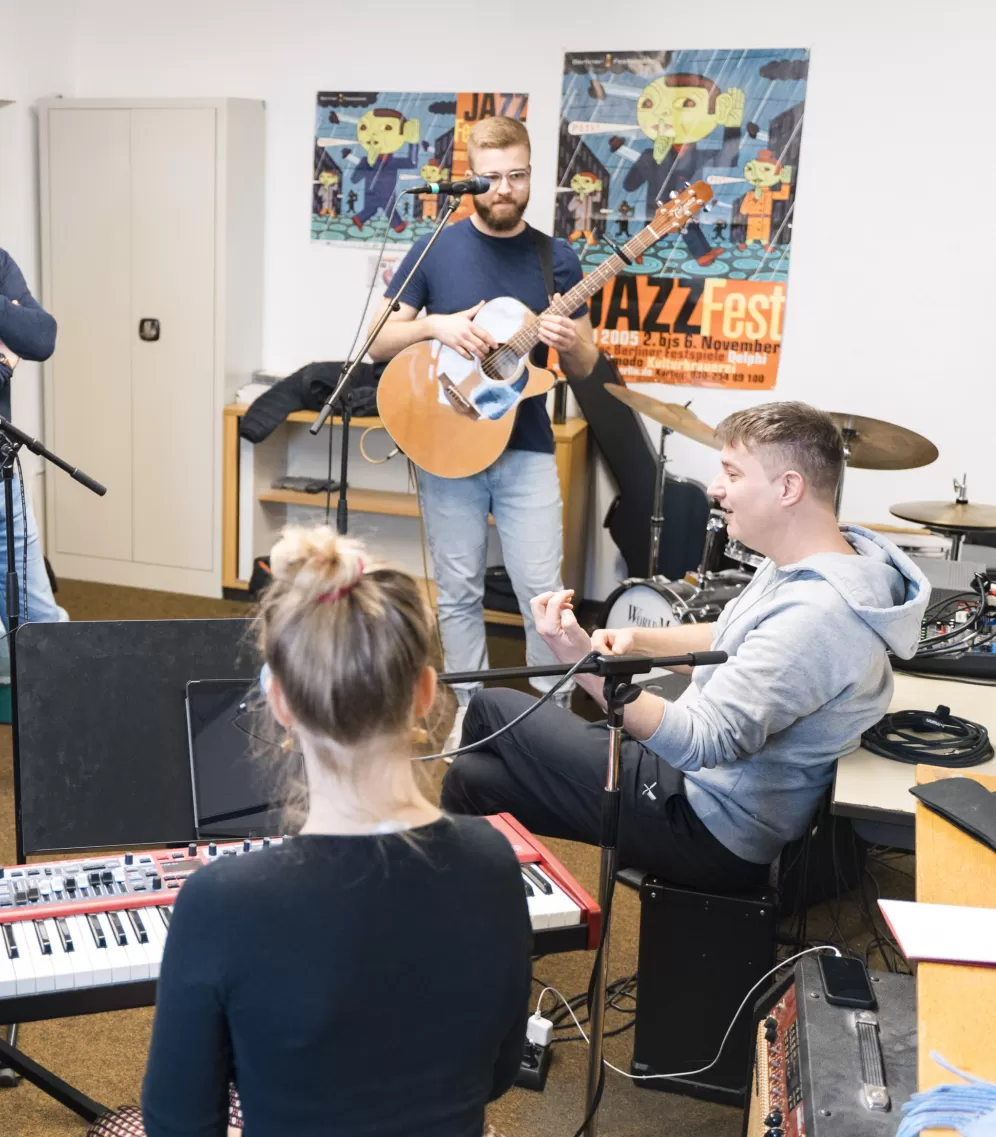 Die Band JAM beim Coaching.