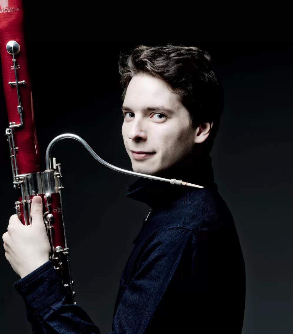 Porträt von Theo Plath mit einem Fagott