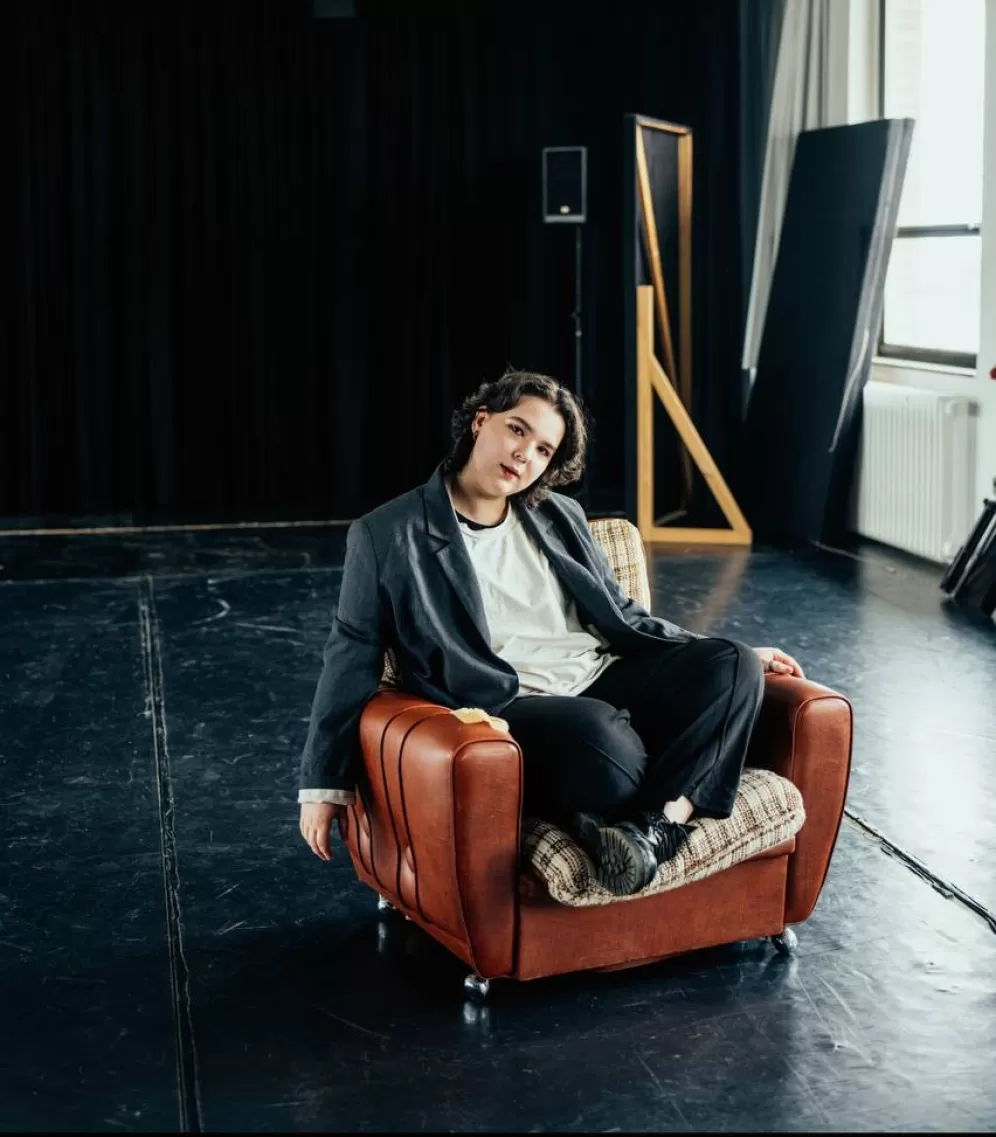 directing student sitting down