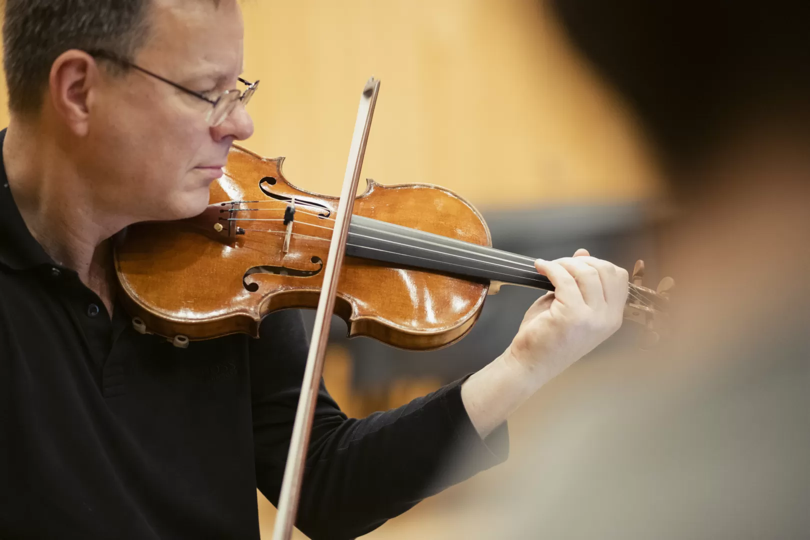 Violine spielender Professor 