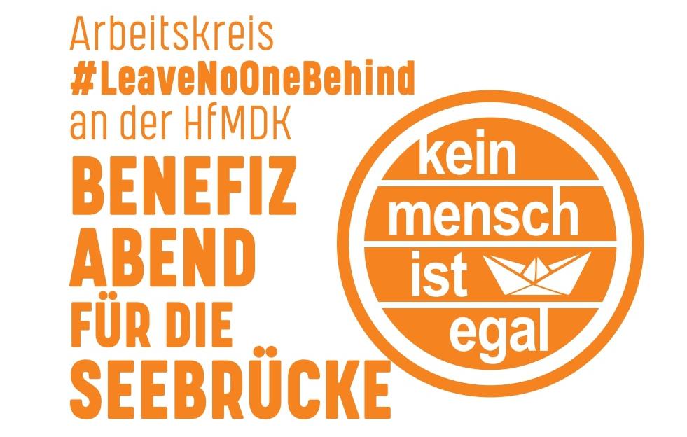 Logo des Benefizabend für die Seebrücke in Orange