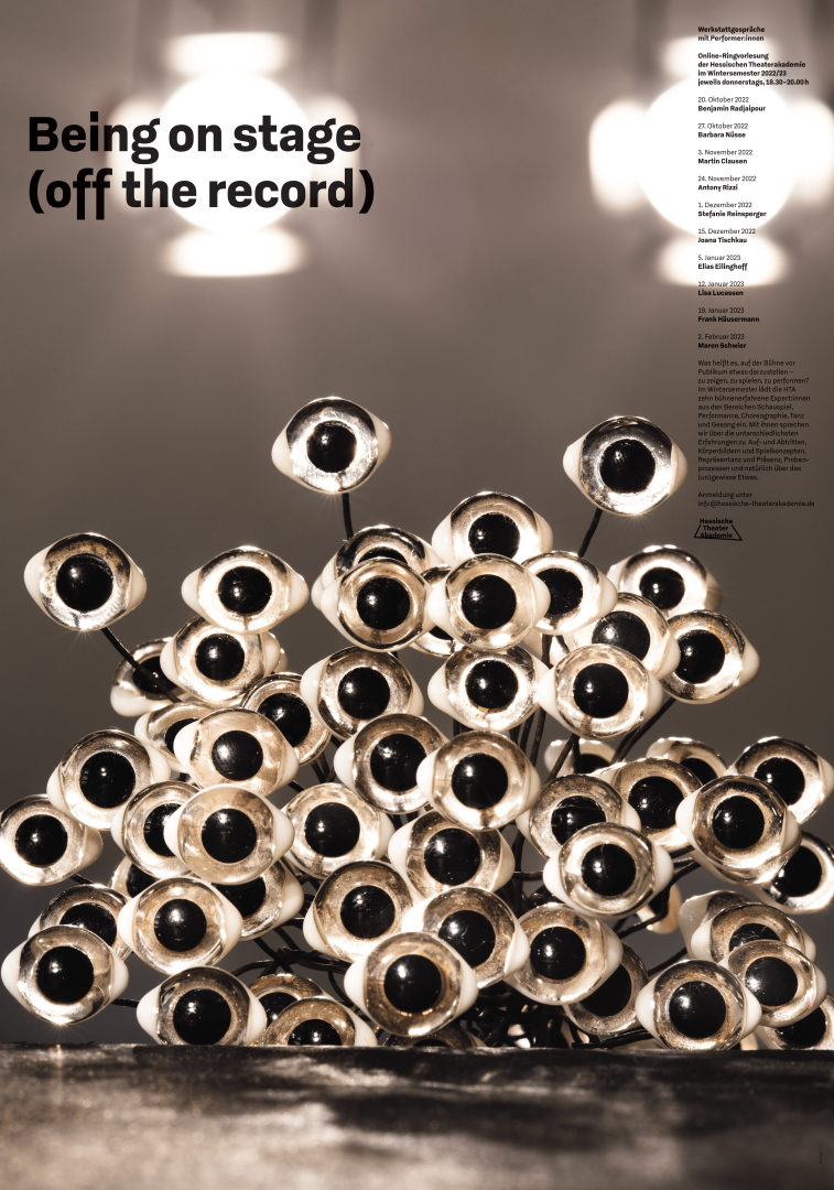 Plakat zur HTA-Ringvorlesung 2022/23. Skulptur aus vielen gläsernen Augen.