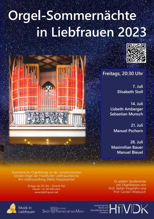 Plakat zu den Orgelsommernächten