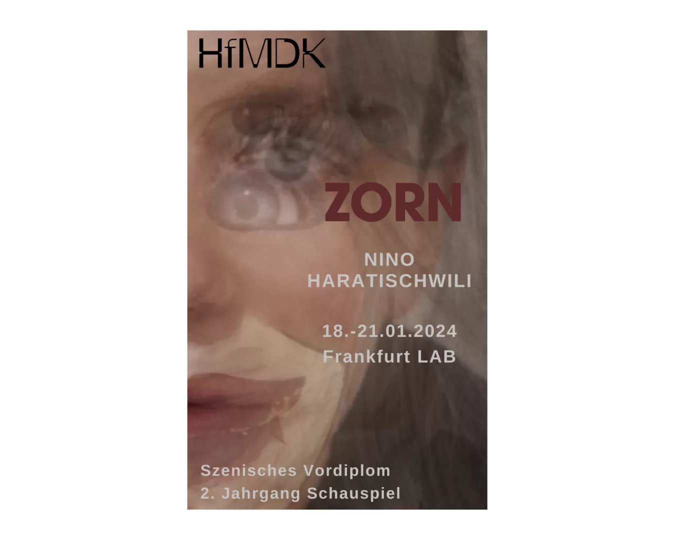 Plakatmotiv zur Produktion "Zorn".
