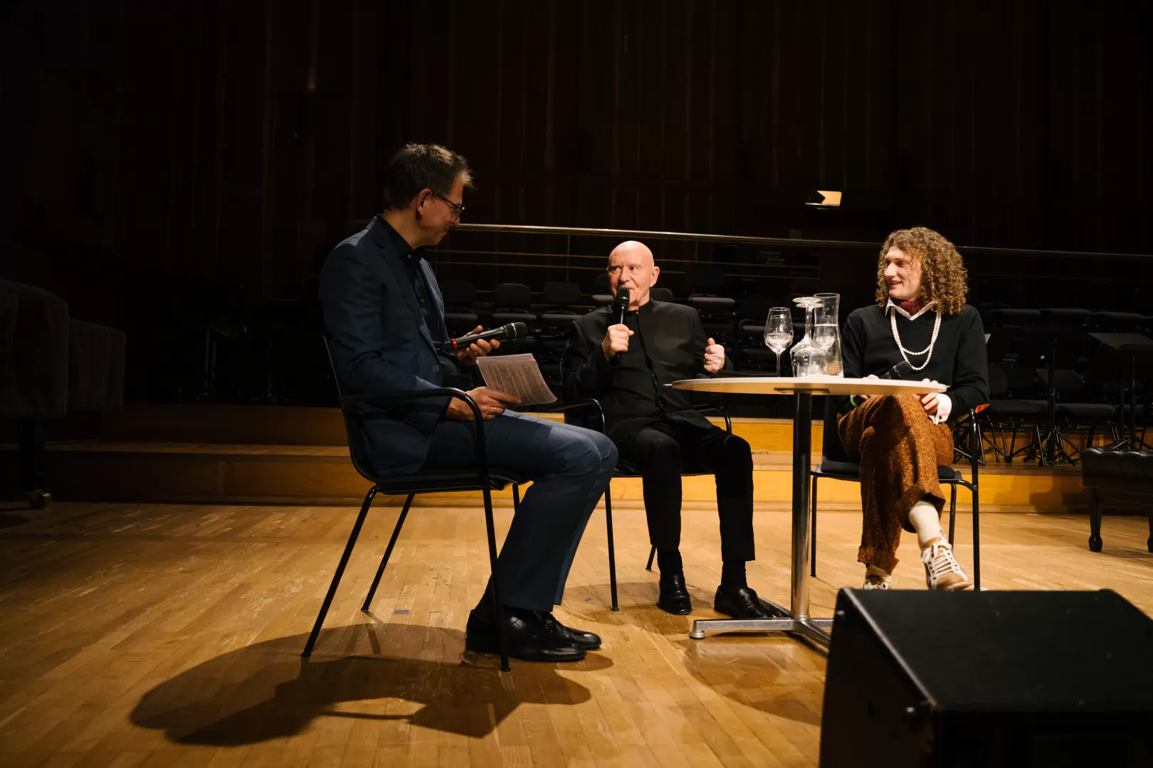 Prof. Florian Hölscher und Konrad Amrhein im Gespräch mit Christoph Eschenbach