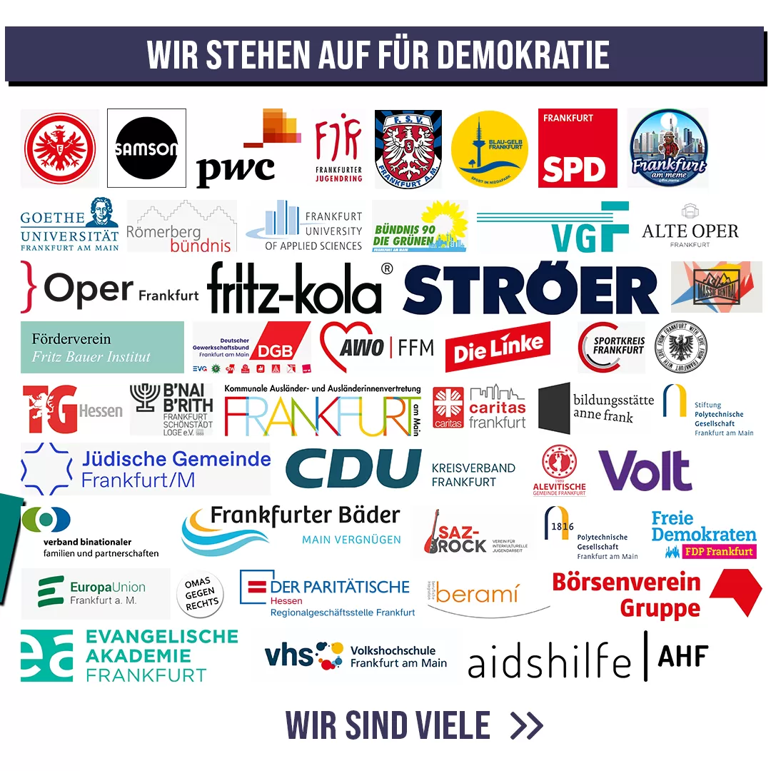 Viele Logos der unterstützenden Organisationen