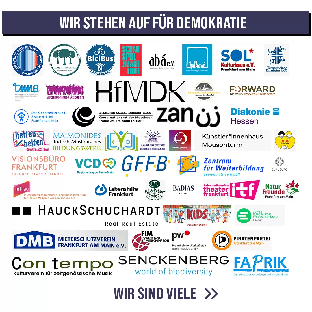 weitere Logos der unterstützenden Organisationen, unter anderem das HfMDK-Logo