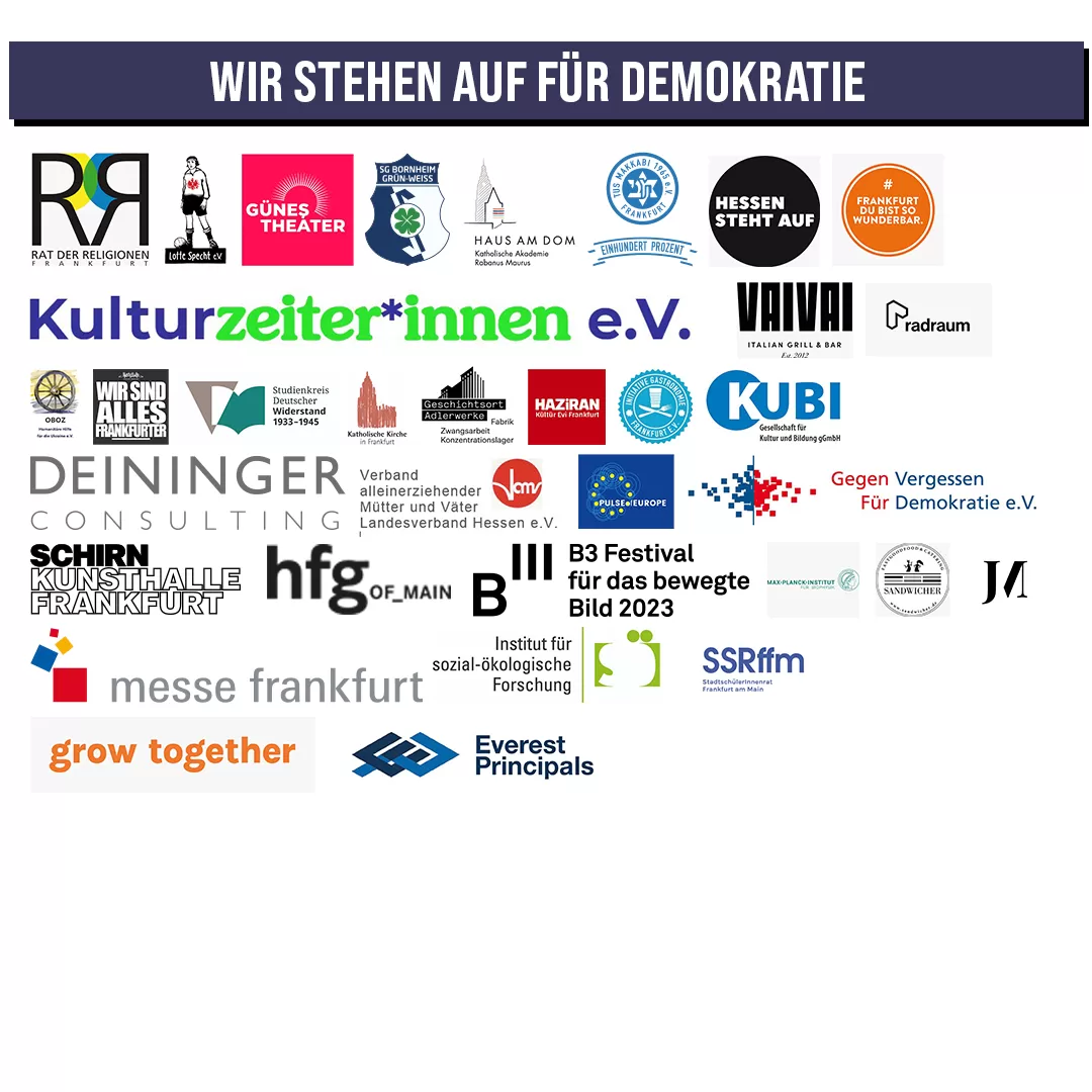 Viele Logos der unterstützenden Organisationen