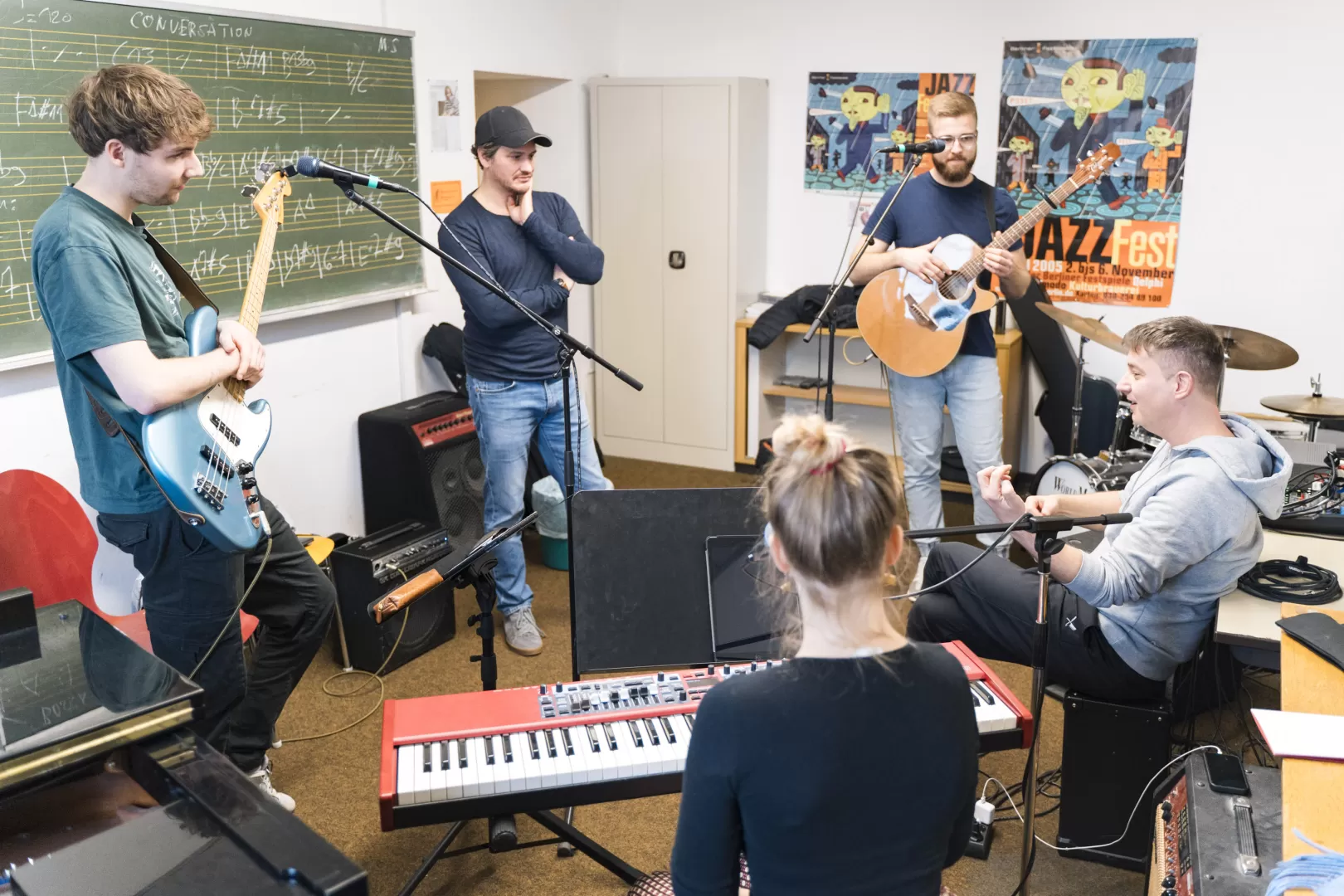 Die Band JAM beim Coaching.