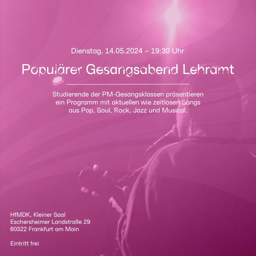 Plakat Gesangsabend Lehramt