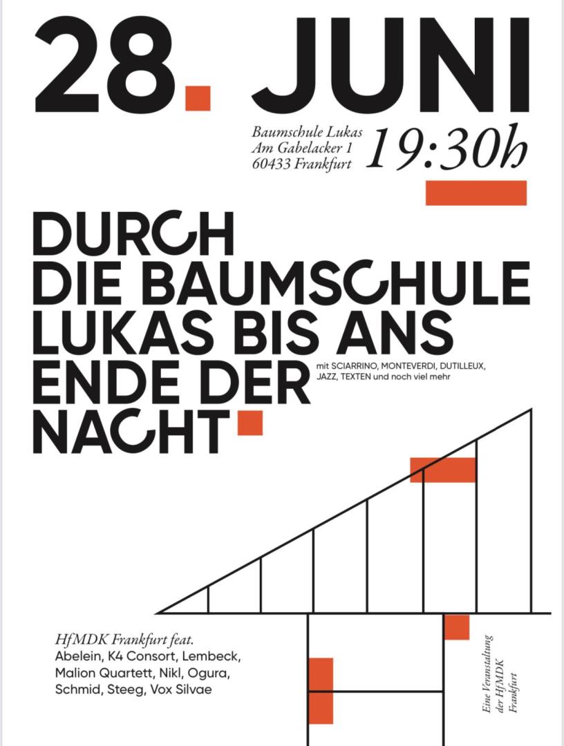 Plakat zur Aufführung BAUMSCHULE LUKAS