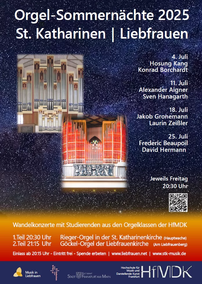 Konzertplakat für die Orgelsommernächte