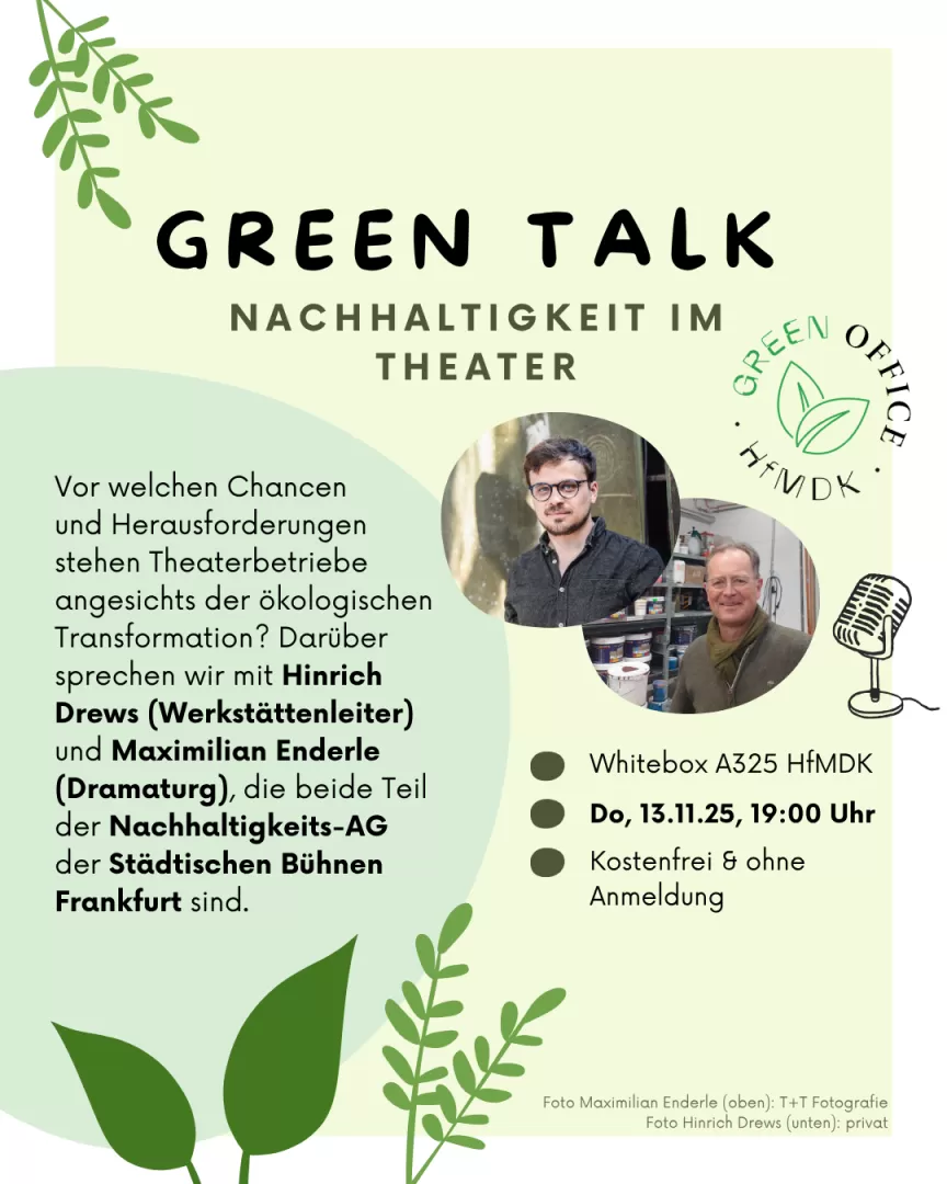 Plakat zum Green Talk