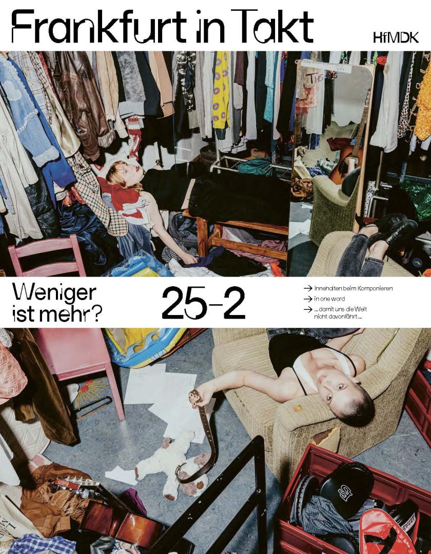 Titelseite des Magazins Frankfurt in Takt zum Thema "Weniger ist mehr?"