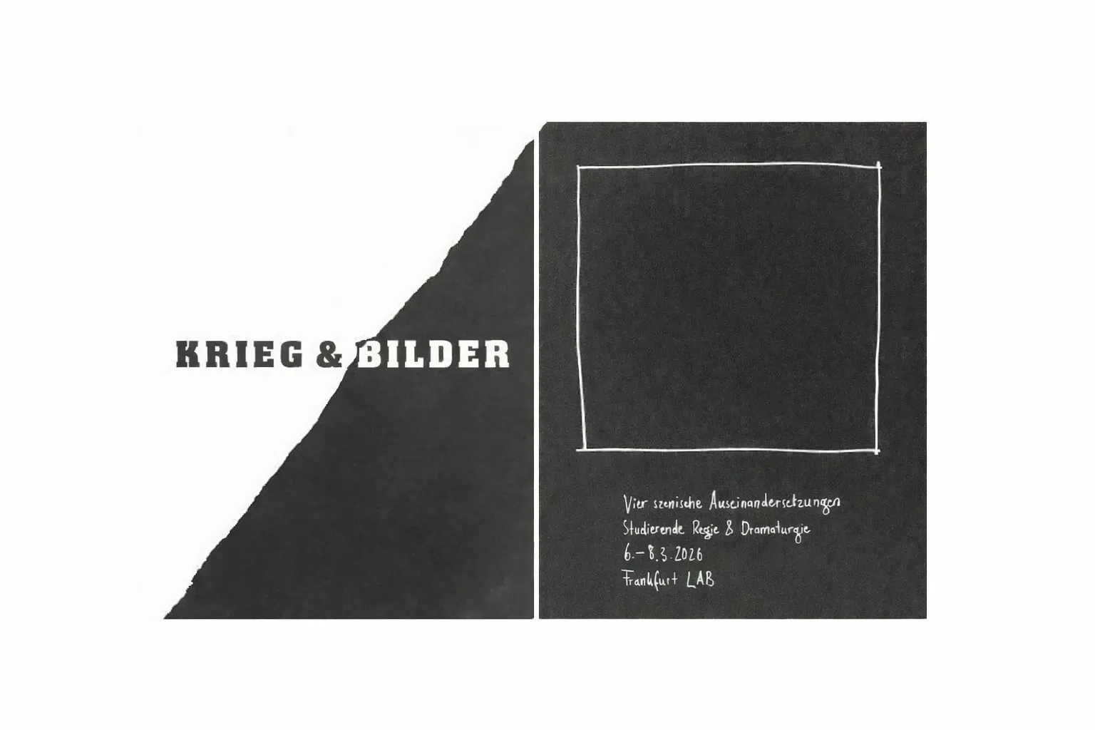 Plakat zum Studienprojekt 3 in schwarzweiß.