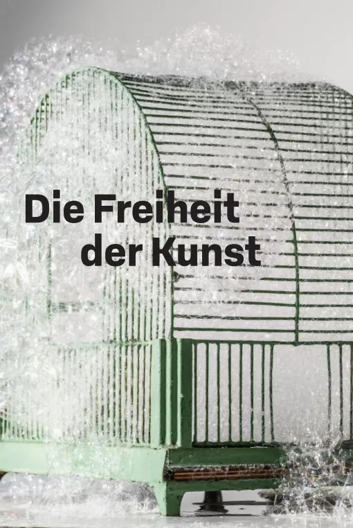 Schaum in einem Vogelkäfig als Plakatmotiv für die Ringvorlesung.