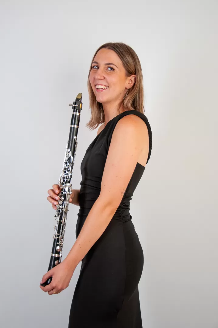 Irene Pérez Jiménez mit Klarinette