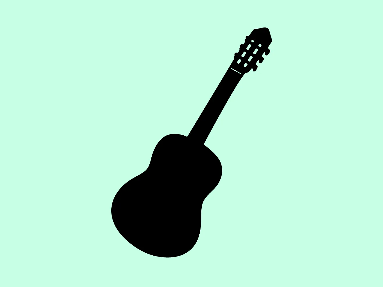 Schwarze Illustration einer Gitarre