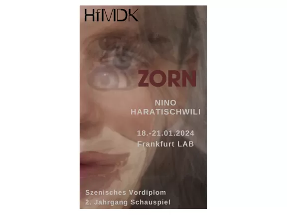 Plakatmotiv zur Produktion "Zorn".