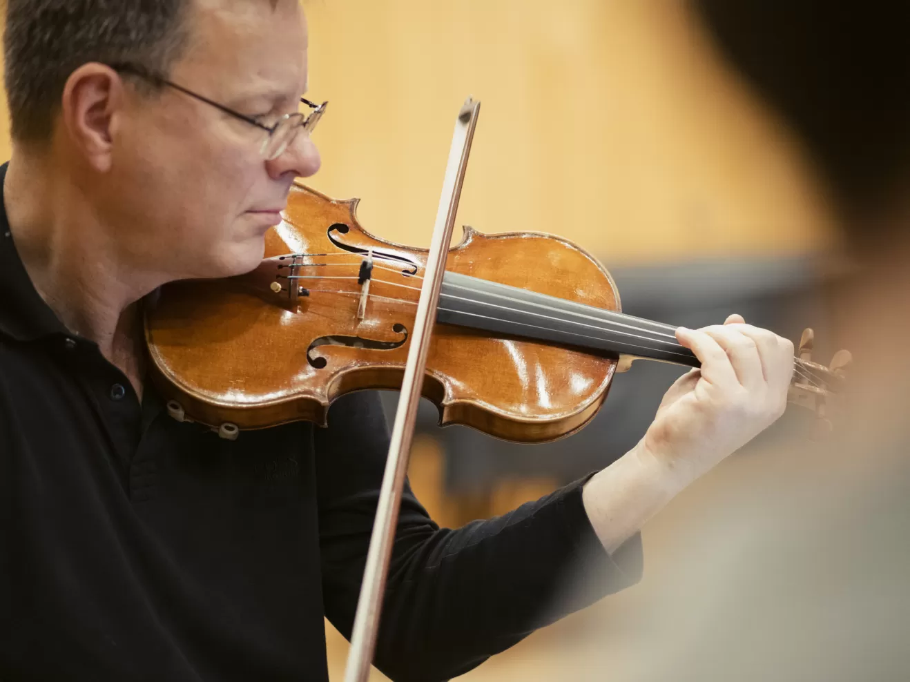 Violine spielender Professor