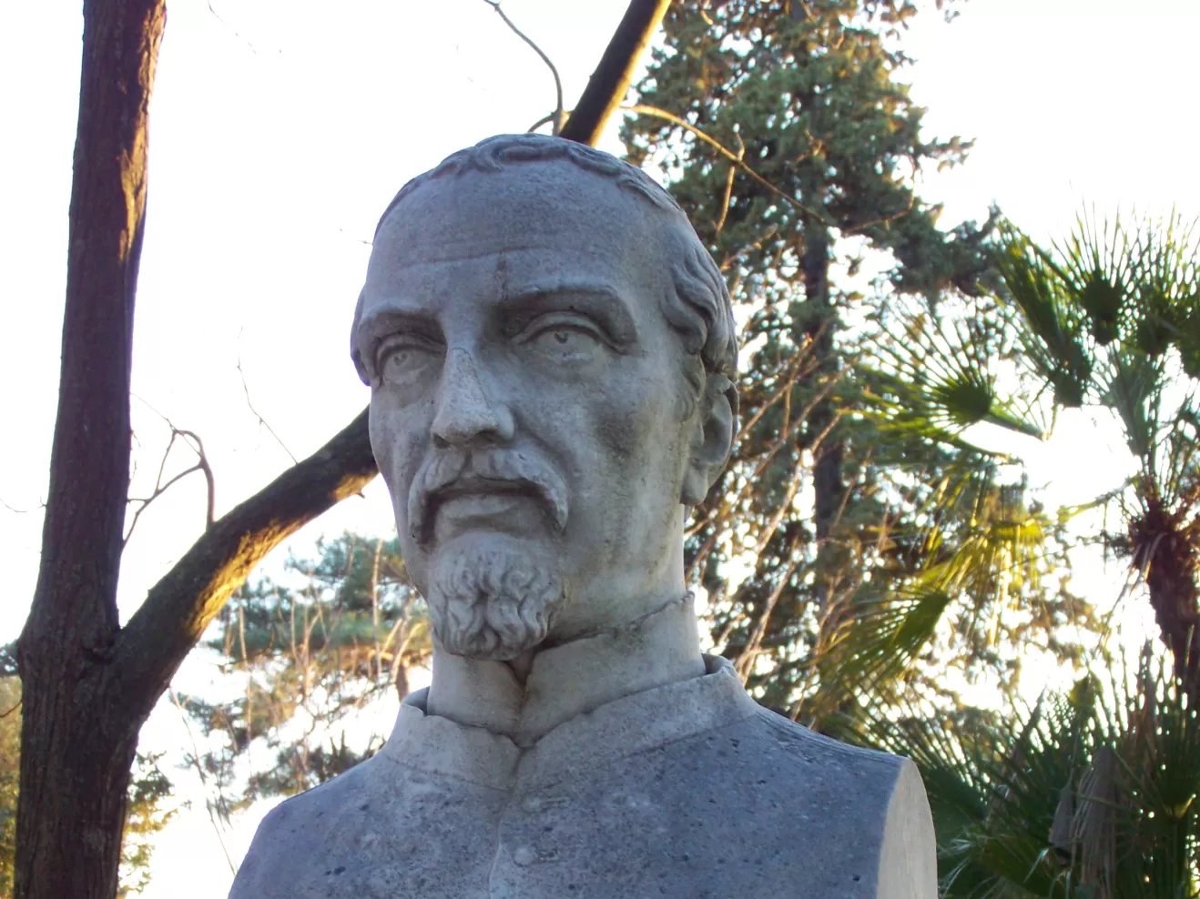 Büste von Giovanni Pierluigi da Palestrina aus Stein.