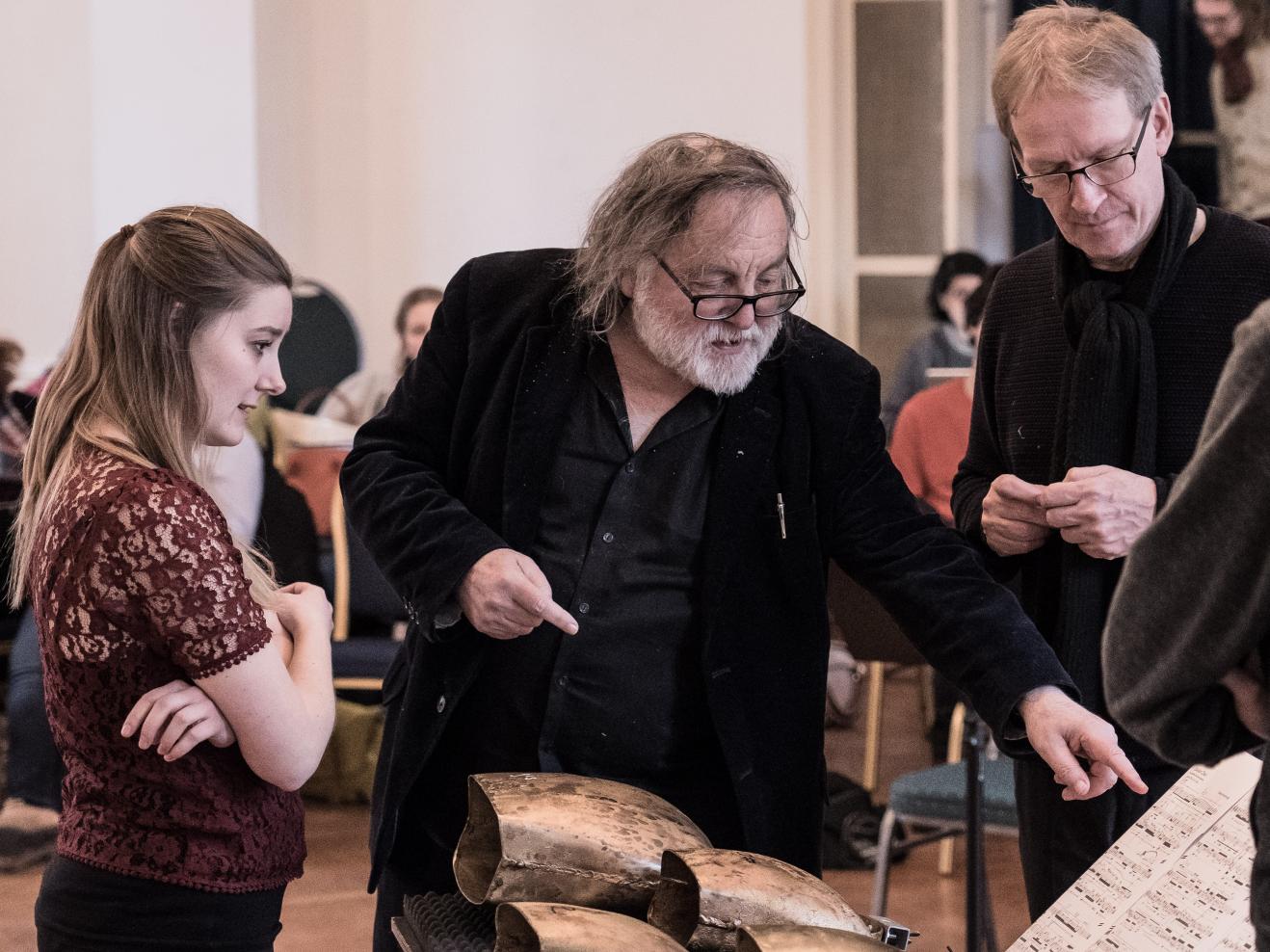 Ferneyhough beim Workshop mit der IEMA 2019