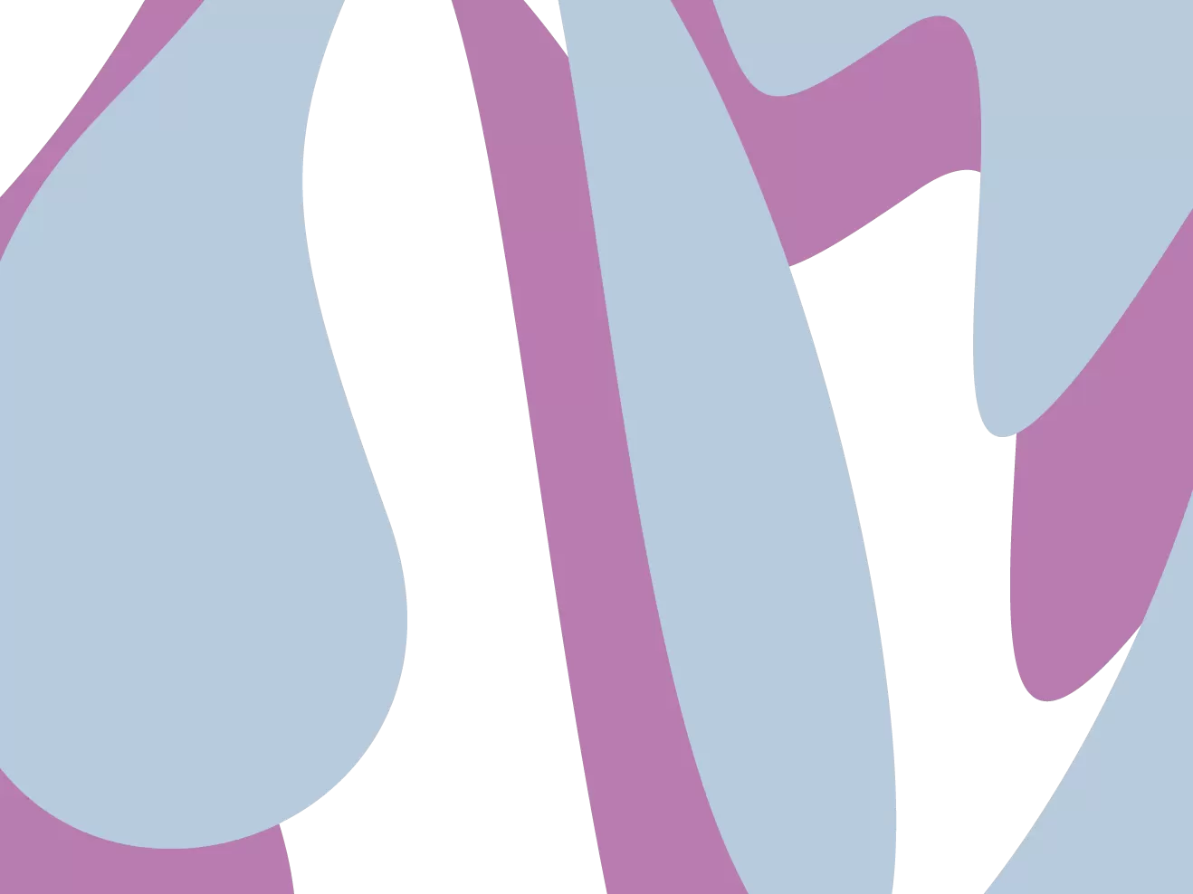 Lila und hellblauer Kleks auf weißem Hintergrund