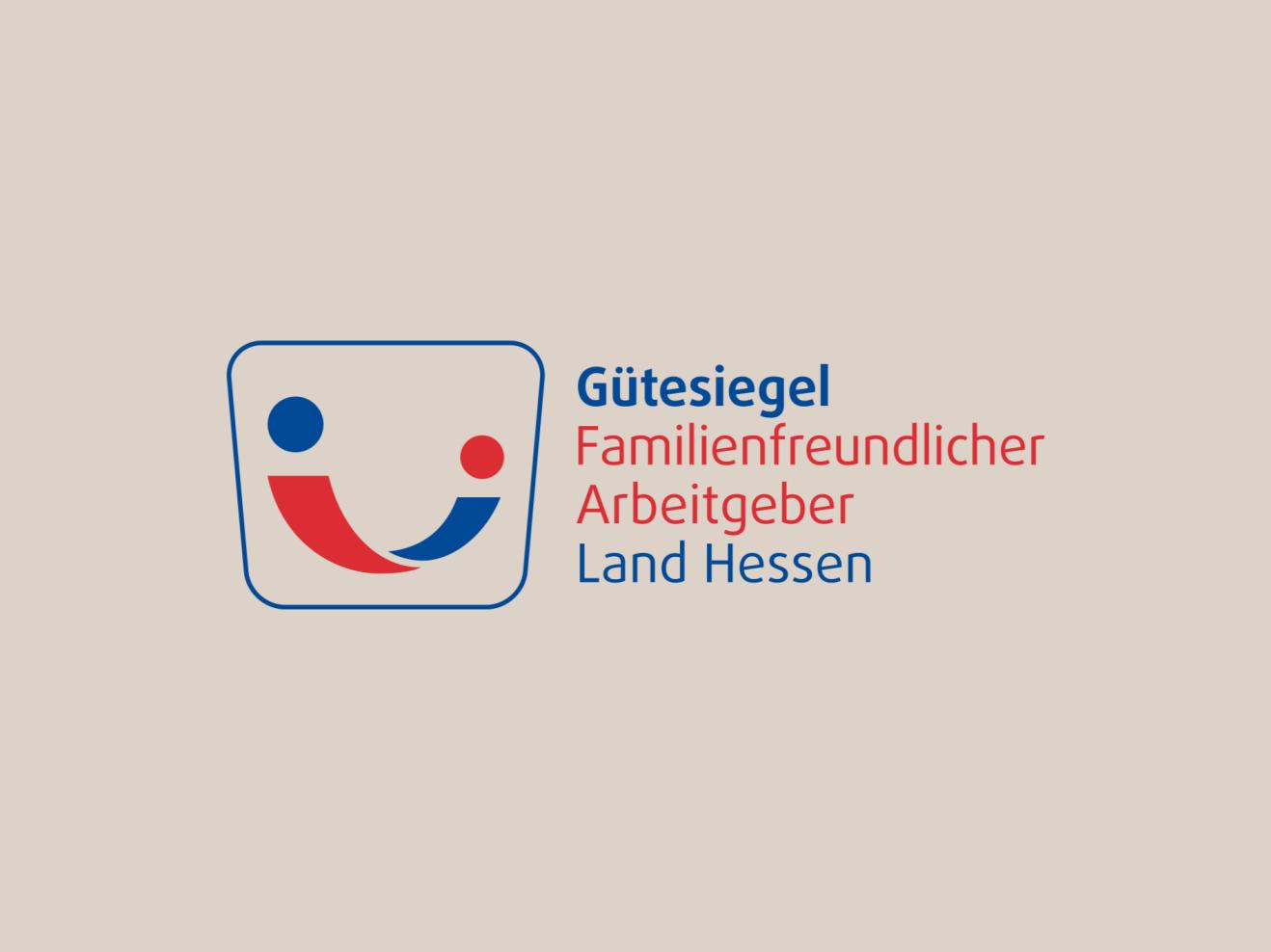 Logo: Gütesiegel familienfreundlicher Arbeitgeber Land Hessen