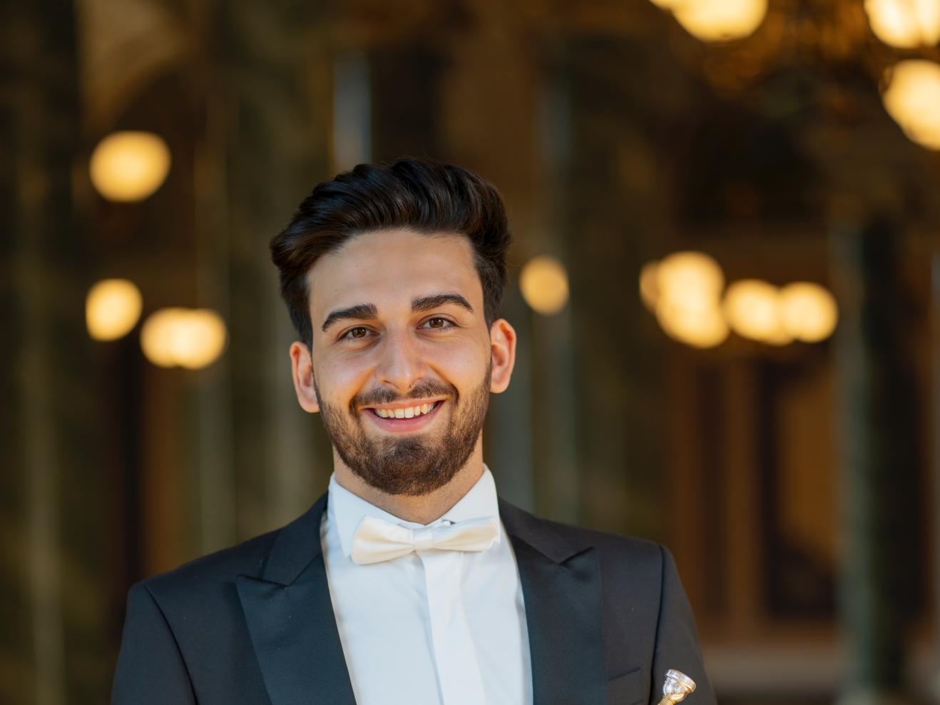 Porträt mit Trompete von Alberto Romero