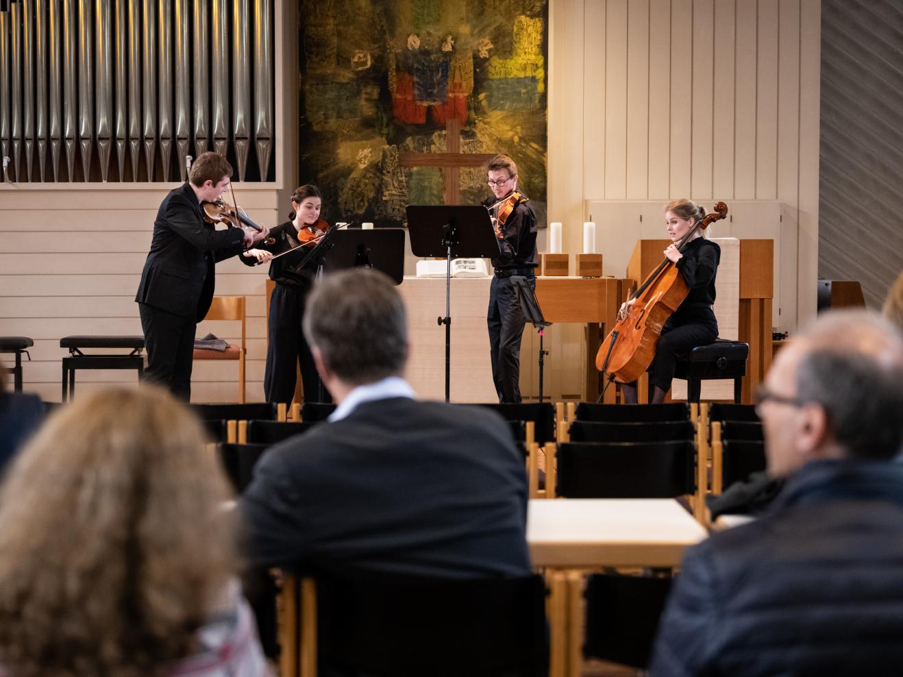 Das Oxalis Quartett beim Auswahlvorspiel Ensemblestipendium 2023