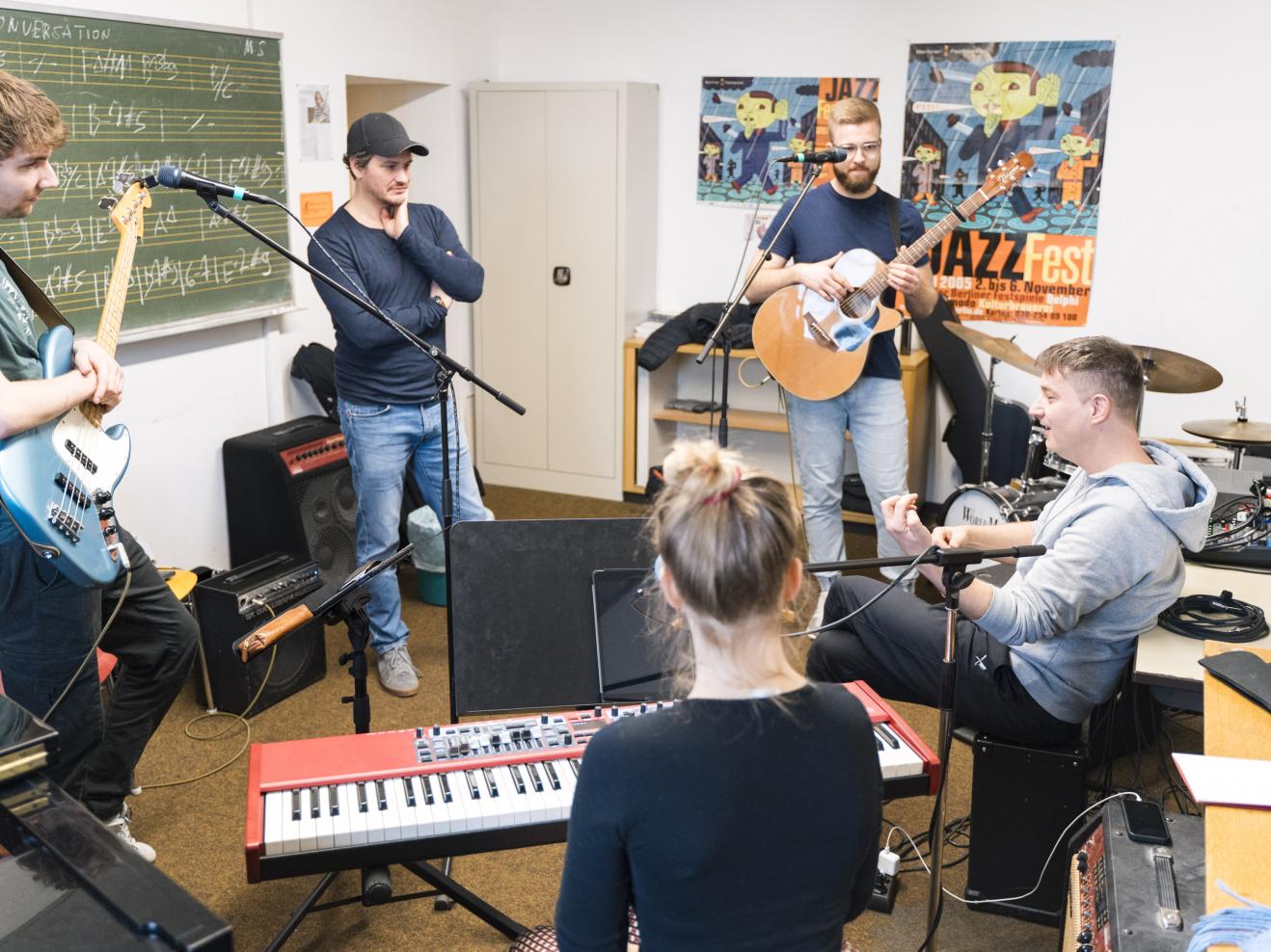 Die Band JAM beim Coaching.
