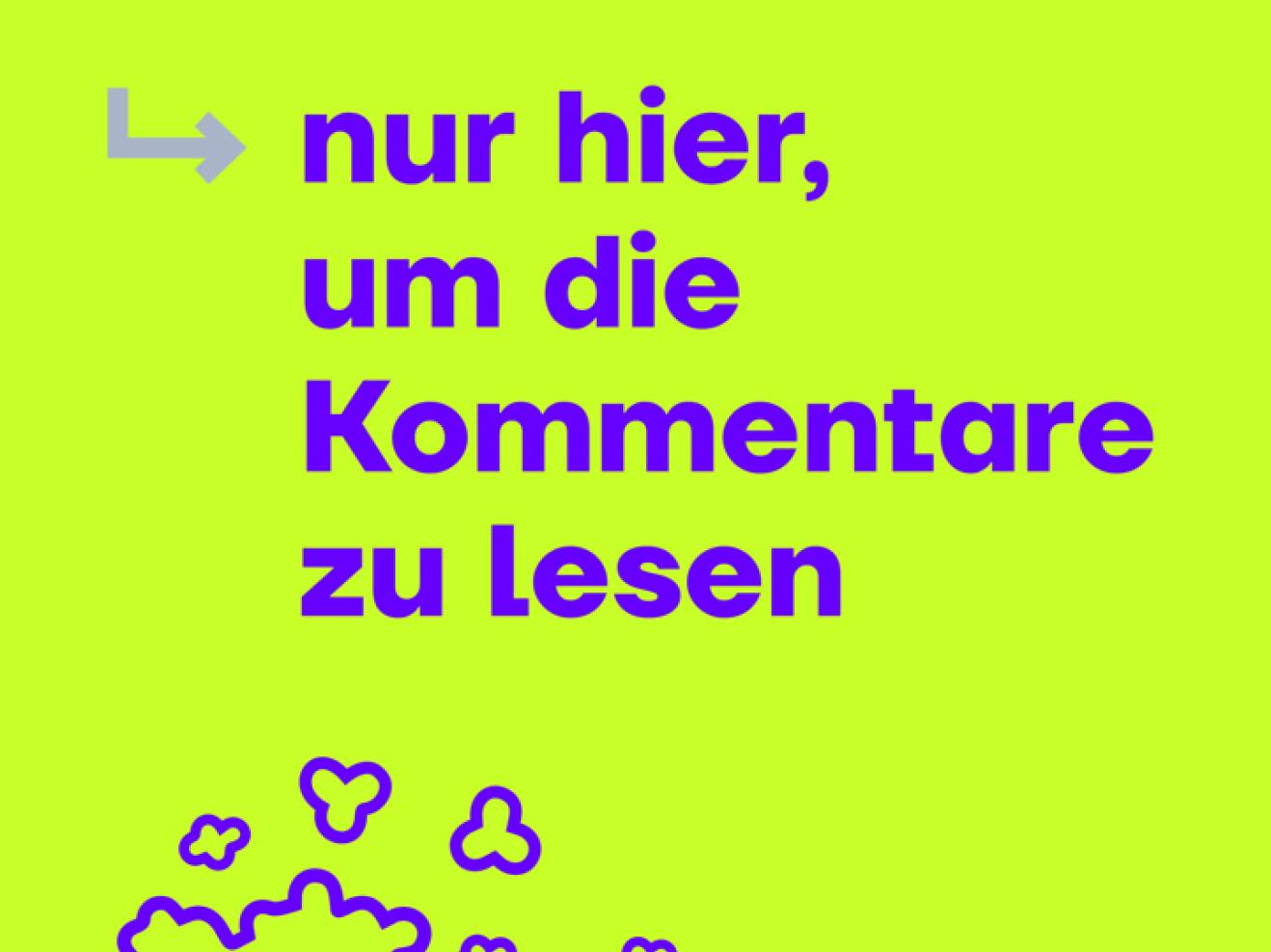 Satz: "nur hier, um die Kommentare zu lesen" und eine Illustration einer Popcorn-Tüte