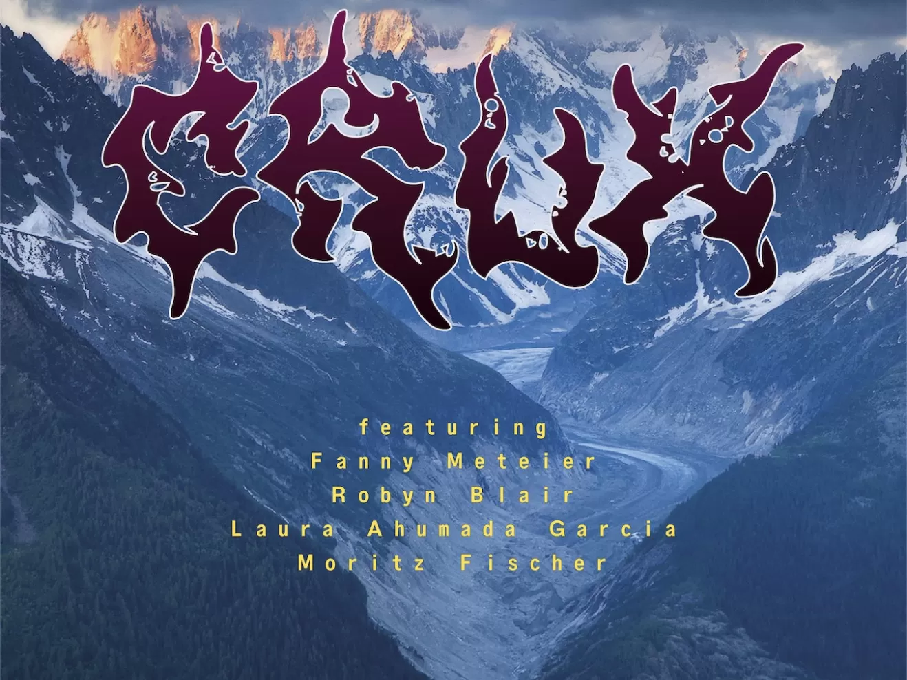 Plakatmotiv von CRUX: Eine Berglandschaft mit einem Steinbock im Vordergrund.