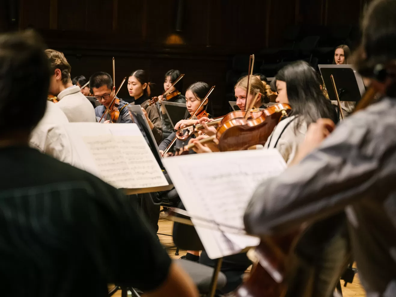Blick in die Probe des HfMDK-Symphonieorchesters