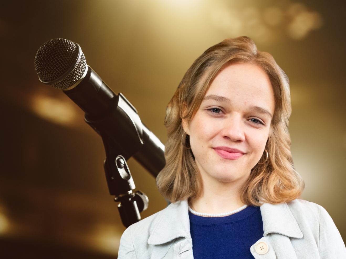 Thumbnail des YouTube-Videos mit Portraitfoto von Ella Gehrmann