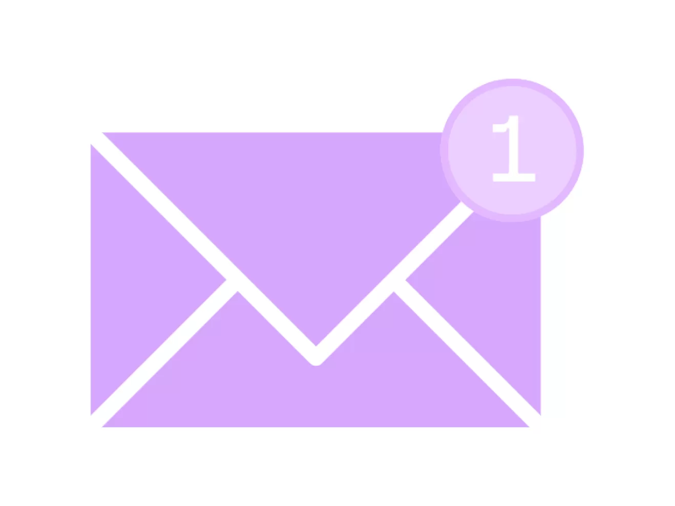 Briefumschlag-Icon mit kleiner 1