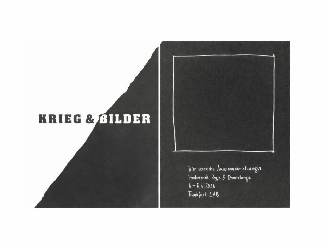 Plakat zum Studienprojekt 3 in schwarzweiß.