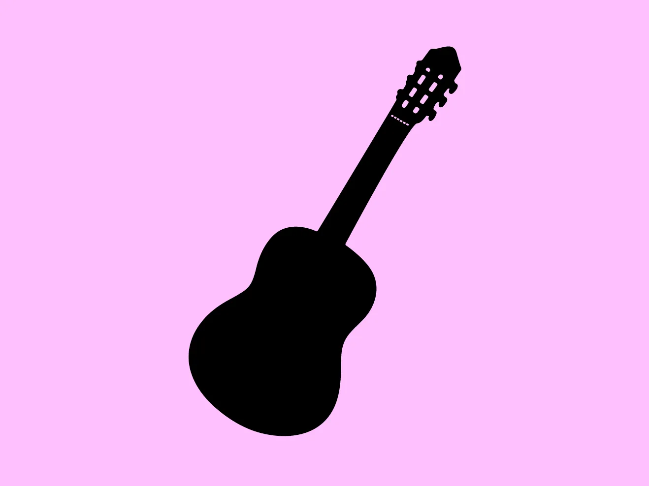 Schwarze Illustration einer Gitarre