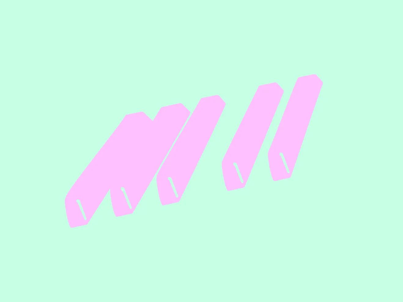 Pinke Illustration von Orgeltasten